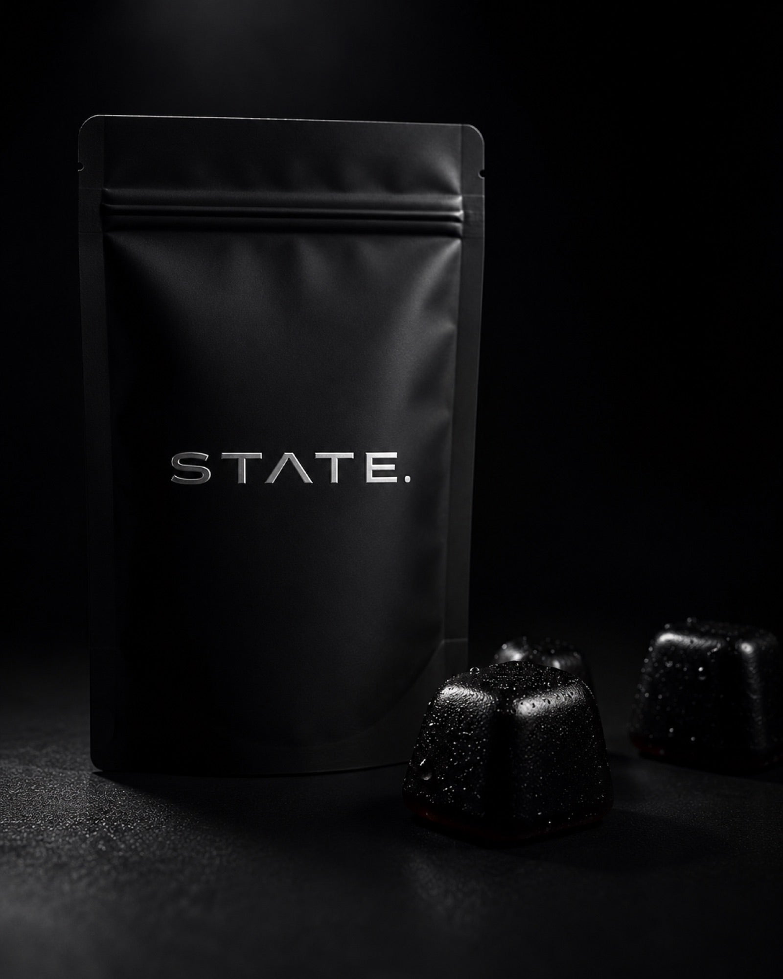 STATE. Core Gummies pouch with gummies